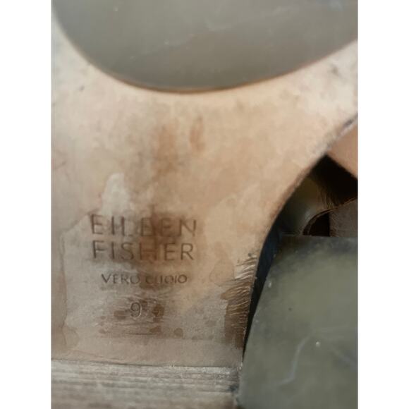 EILEEN FISHER Glance Leather Slingback Sandals Size 9.5 - Picture 6 of 6